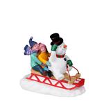 Lemax In Slittino Con Frosty - Sledding With Frosty Cod 22119