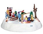 Lemax Andando In Slittino - Victorian Ice Merry Go Round Cod 44773