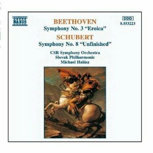 Sinfonia n.3 / Sinfonia n.8 - CD Audio di Ludwig van Beethoven,Franz Schubert,Slovak Radio Symphony Orchestra,Slovak Philharmonic Orchestra,Michael Halasz