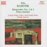 Rapsodie n.1, n.2 - Quintetto con pianoforte - CD Audio di Bela Bartok