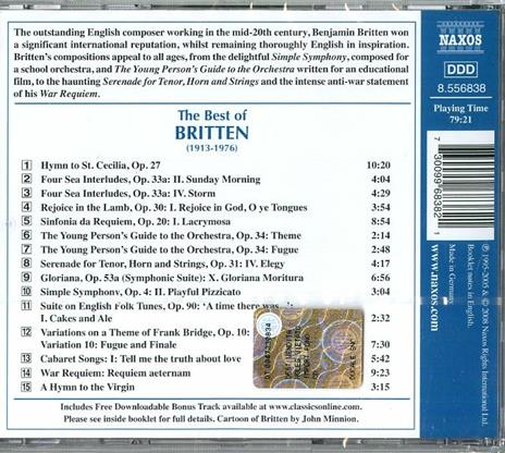 The Best of Benjamin Britten - CD Audio di Benjamin Britten - 2