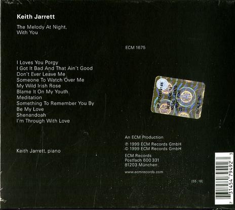 The Melody at Night with You - CD Audio di Keith Jarrett - 2