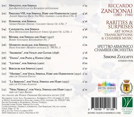 Rarities & Surprises - CD Audio di Riccardo Zandonai,Spettro Armonico - 2