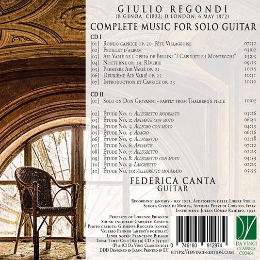 Complete Music for Solo Guitar - Giulio Regondi - CD | laFeltrinelli