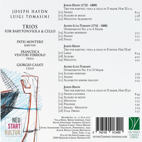 Trios for Baryton, Viola & Cello - CD Audio di Franz Joseph Haydn,Aloisio Luigi Tomasini - 2