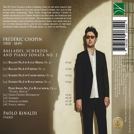 Ballades, Scherzos and Piano Sonatas - CD Audio di Frederic Chopin,Paolo Rinaldi - 2