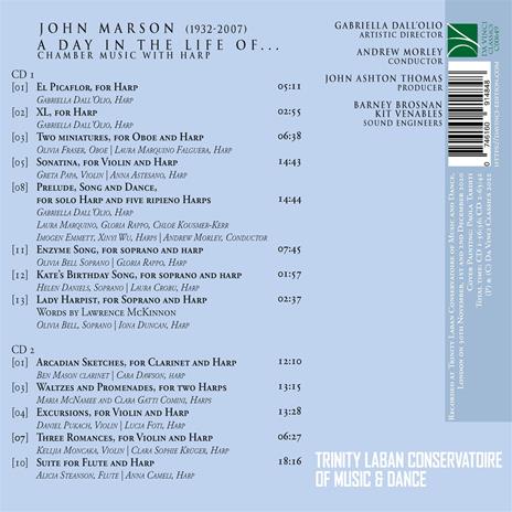 A Day In The Life Of... Chamber Music with Harp - CD Audio di John Marson - 2