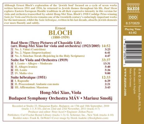 Suite per viola e orchestra - Baal Shem - CD Audio di Ernest Bloch - 2