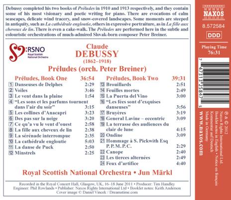 24 Preludi (Orch. Peter Breiner) - CD Audio di Claude Debussy - 2