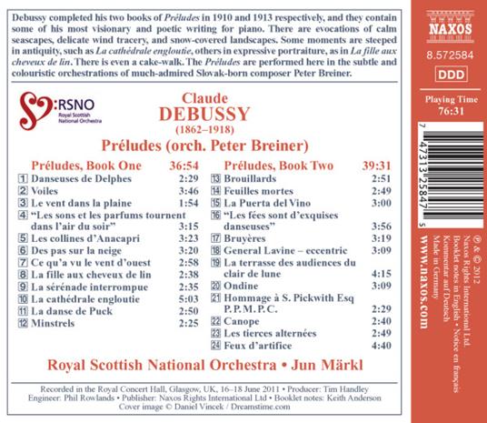 24 Preludi (Orch. Peter Breiner) - CD Audio di Claude Debussy - 2