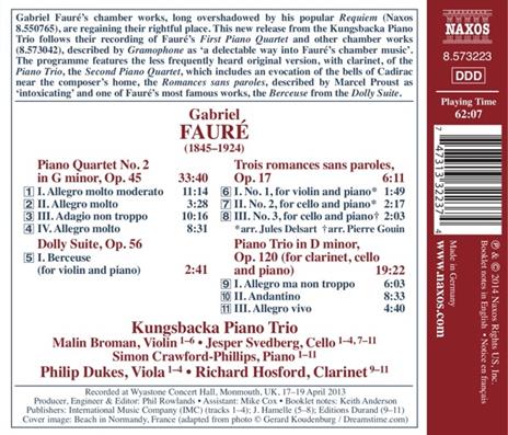 Opere cameristiche - CD Audio di Gabriel Fauré - 2