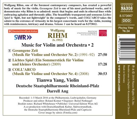 Musica per violino e orchestra vol.2 - CD Audio di Wolfgang Rihm - 2