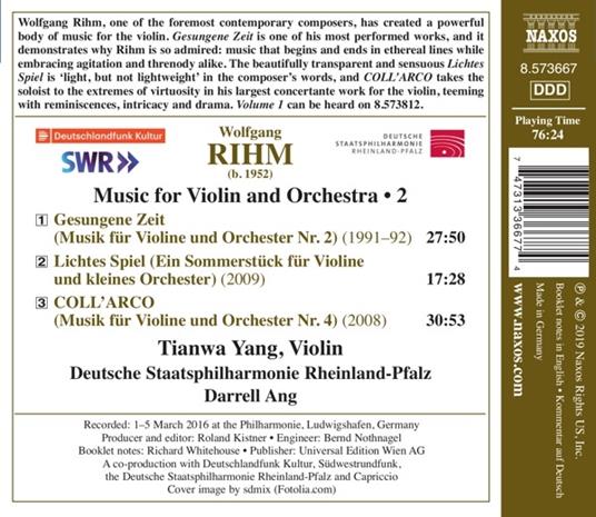 Musica per violino e orchestra vol.2 - CD Audio di Wolfgang Rihm - 2