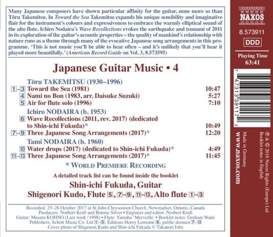 Japanese Guitar Music vol.4 - CD Audio di Toru Takemitsu,Shin-ichi Fukuda - 2