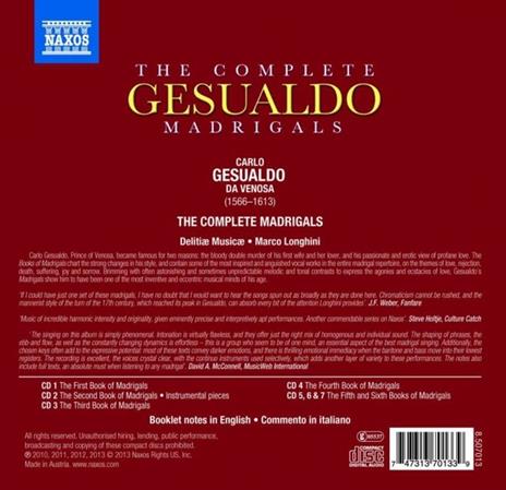 Madrigali completi - CD Audio di Carlo Gesualdo - 2