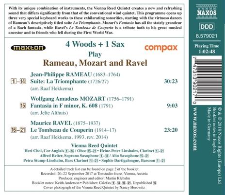 Suite La Triomphante - CD Audio di Jean-Philippe Rameau,Reed Quartet - 2