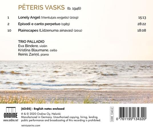 Musica per pianoforte e archi - CD Audio di Peteris Vasks,Trio Palladio - 2