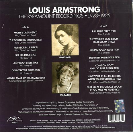 The Paramount Recordings 1923-1925 - Vinile LP di Louis Armstrong - 2