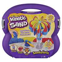 Giocattolo Kinetic Sand Set Valigetta Cascate Arcobaleno, 907gr di Sabbia in 3 Colori e 10 Accessori, dai 3 Anni, 6055859 Spin Master