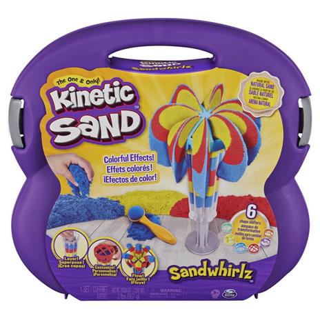 Kinetic Sand Set Valigetta Cascate Arcobaleno, 907gr di Sabbia in 3 Colori e 10 Accessori, dai 3 Anni, 6055859 - 2