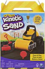 Kinetic Sand Set Gioco con Rullo Asfaltatore e 227 G di Kinetic Sand Nera, dai 3 Anni, 6056481