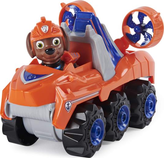 PAW Patrol , veicolo a carica Deluxe Vehicle di Dino Rescue Zuma con  dinosauro misterioso - Spin Master - Macchinine - Giocattoli