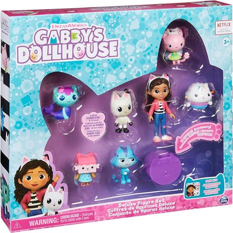 Gabby's Dollhouse, Confezione deluxe con Gabby e gattini, 7 personaggi di Gabby, giochi per bambini dai 3 anni in su - 6