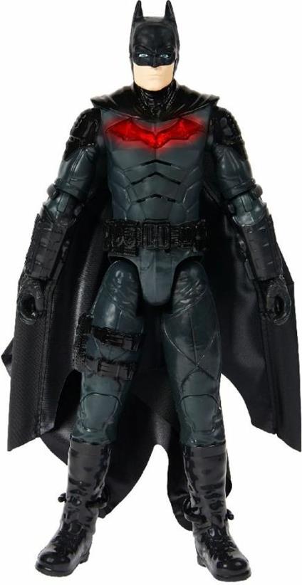 DC Comics , action figure di Wingsuit Batman da 30 cm, con luci, frasi e ali che si aprono, oggetto da collezione del film The Batman, giocattoli per bambini e bambine dai 3 anni in su