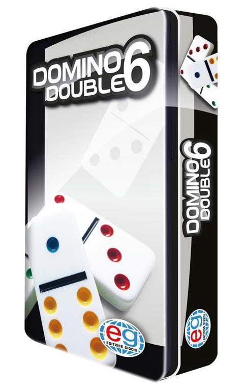 Domino da viaggio, in confezione metallo. Gioco da tavolo