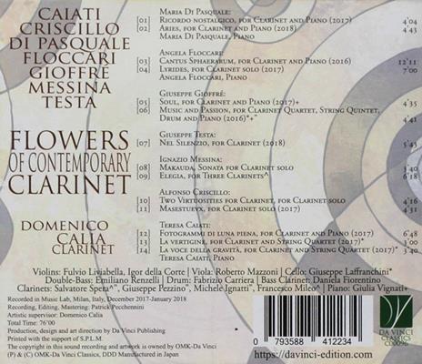 Flowers of Contemporary Clarinet - CD Audio di Domenico Calia - 2