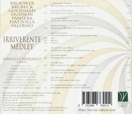 Irriverente Medley - CD Audio di Gianluca Campagnolo - 2