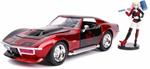 Dc Comics 1 24 1969 Corvette Stingray W/Harley Quinn Figure