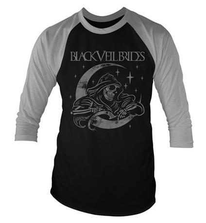 T-Shirt Maglia Manica 3/4 Black Veil Brides. Moon Reaper