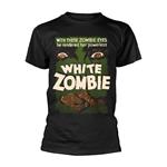 T-Shirt Unisex Tg. L Plan 9 - White Zombie - Poster Black