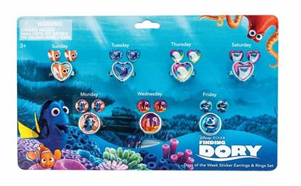 Alla Ricerca di Dory. Orecchini Sticker E Anelli Per Tutta La Settimana