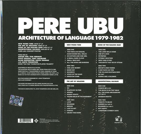 Architecture of Language - Vinile LP di Pere Ubu - 2