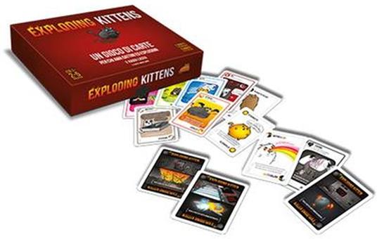 Exploding Kittens. Base - ITA. Gioco da tavolo - Asmodee - Exploding Kittens  - Giochi di ruolo e strategia - Giocattoli