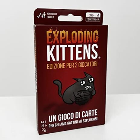 Exploding Kittens Edizione per 2 Giocatori . Base - ITA. Gioco da tavolo - 3