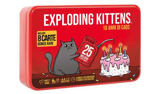 Giocattolo Exploding Kittens 10 Anni Di Caos Asmodee