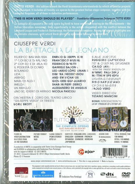 Giuseppe Verdi. La battaglia di Legnano (DVD) - DVD di Giuseppe Verdi - 2