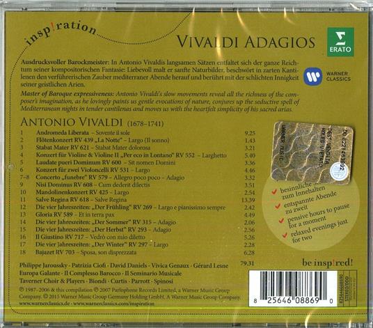 Vivaldi Adagios (Serie Inspiration) - CD Audio di Antonio Vivaldi - 2