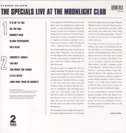 Live at the Moonlight Club - Vinile LP di Specials - 2