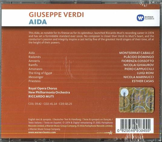 Aida - CD Audio di Montserrat Caballé,Placido Domingo,Giuseppe Verdi,Riccardo Muti,New Philharmonia Orchestra - 2