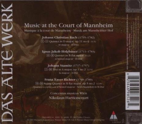 Musica alla corte di Mannheim - CD Audio di Nikolaus Harnoncourt,Concentus Musicus Wien - 2