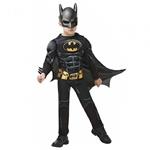 Dc Comics: Batman - Costume Black Core Deluxe (Tuta Imbottita Con Mezza Cintura, Maschera E Mantello In Eva Tg. L)