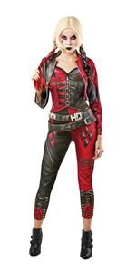 Dc Comics: Harley Quinn - Costume Harley Quinn Sq2 Adulto (Tuta Con Cintura, Giacca Tg. S)