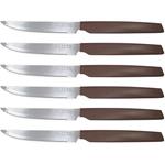 Coltelli Bistecca Marroni Set 6 Pz