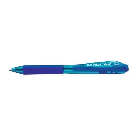 Penne a sfera a scatto Pentel Feel It Wow 1.0 mm blu BX440-CI (Conf.12)