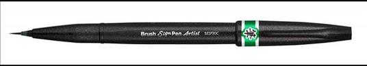 Pentel Pennarello Brush Sign Pen Artist Verde