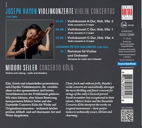 Concerti per violino - CD Audio di Franz Joseph Haydn,Midori Seiler - 2